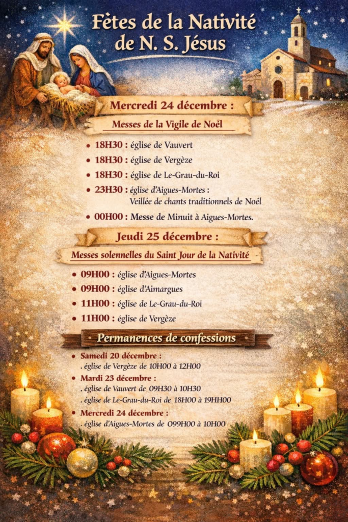 Horaires Messes et Célébrations